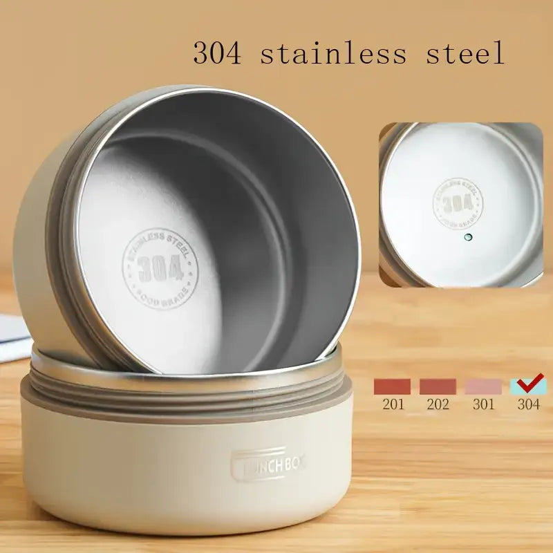 Portable Microwavable Stainless Steel Insulated Lunch Box Kit With Thermal Bag