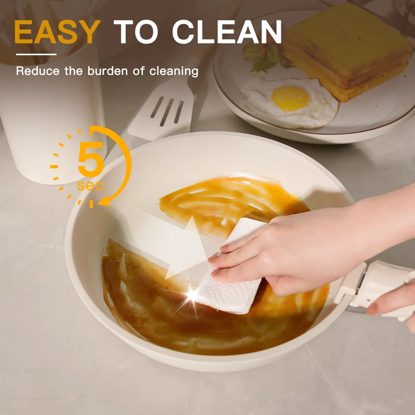 20pcs Non-Stick Pots and Pans Set with Detachable Handle